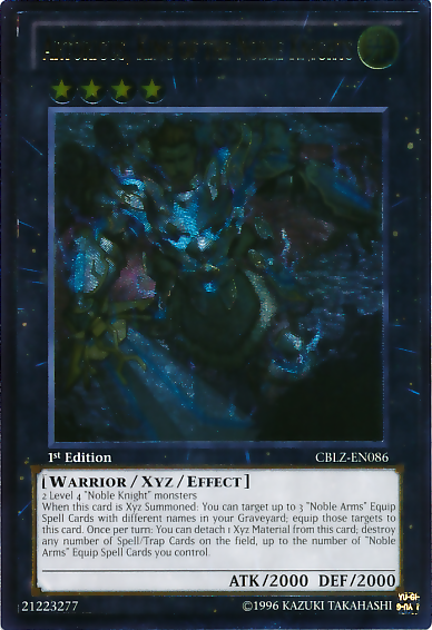 Artorigus, King of the Noble Knights [CBLZ-EN086] Ultimate Rare 