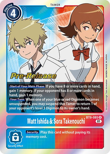 Matt Ishida &amp; Sora Takenouchi [BT9-085] [X Record Pre-Release Promos] 