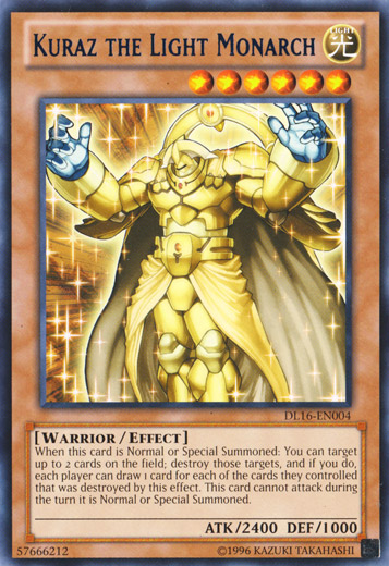 Kuraz the Light Monarch (Blue) [DL16-EN004] Rare 
