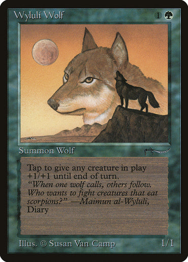 Wyluli Wolf (Dark Mana Cost) [Arabian Nights] 