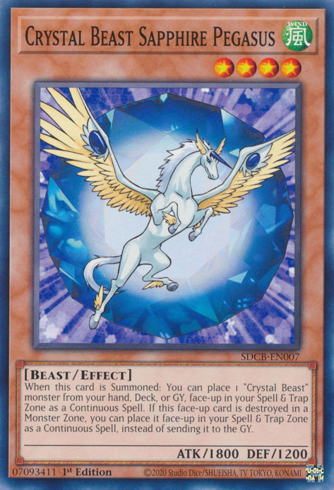 Crystal Beast Sapphire Pegasus [SDCB-EN007] Common 