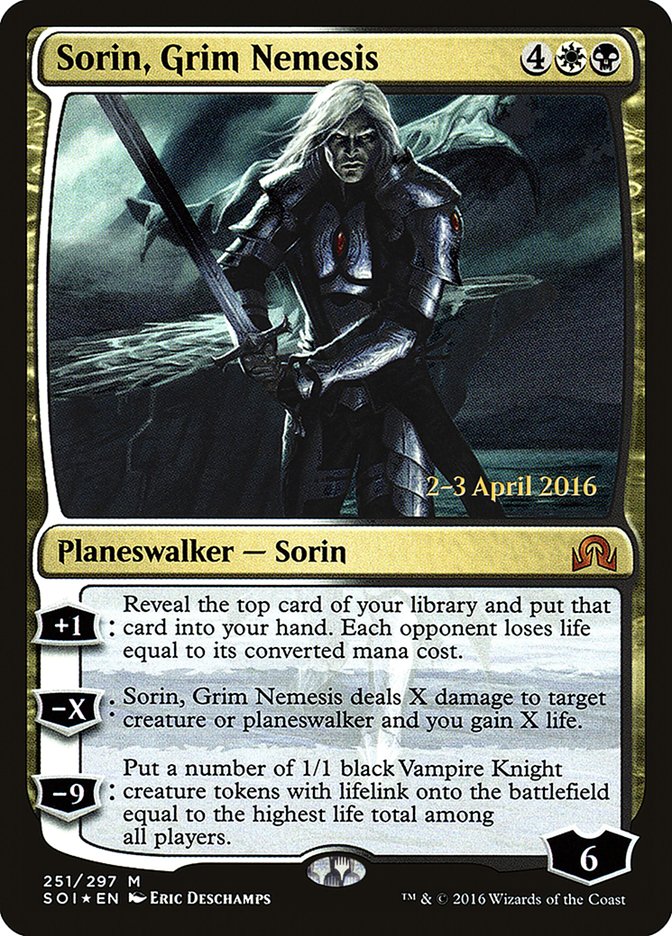 Sorin, Grim Nemesis [Shadows over Innistrad Prerelease Promos] 