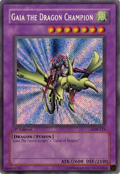 Gaia the Dragon Champion [LOB-125] Secret Rare 