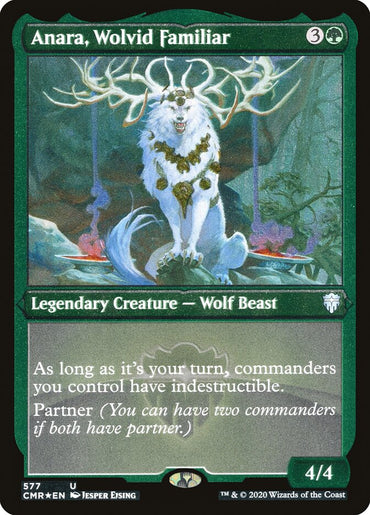 Anara, Wolvid Familiar (Etched) [Commander Legends] 