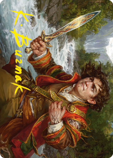 Frodo Baggins Art Card (16/81) (Gold-Stamped Signature) [The Lord of the Rings: Tales of Middle-earth Art Series] 