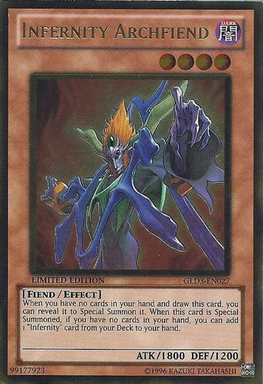 Infernity Archfiend [GLD3-EN027] Gold Rare 