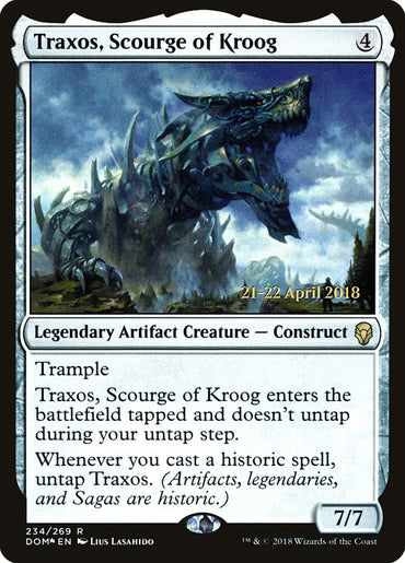 Traxos, Scourge of Kroog [Dominaria Prerelease Promos] 