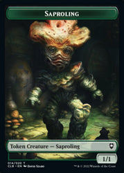 Treasure // Saproling Double-Sided Token [Commander Legends: Battle for Baldur's Gate Tokens]