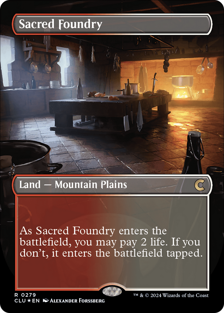 Sacred Foundry (Borderless) [Ravnica: Clue Edition] 