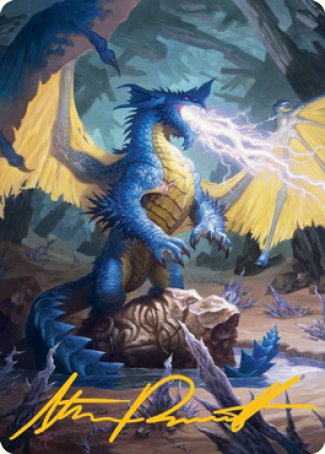 Blue Dragon Art Card (Gold-Stamped Signature) [Dungeons & Dragons: Adventures in the Forgotten Realms Art Series] 