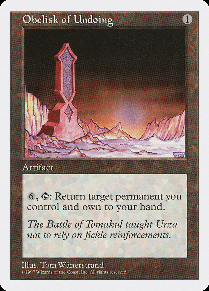 Obelisk of Undoing [Fifth Edition] 