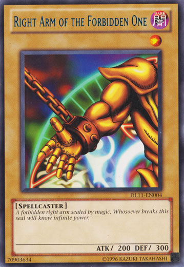 Right Arm of the Forbidden One (Blue) [DL11-EN004] Rare 
