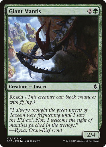 Giant Mantis [Battle for Zendikar] 