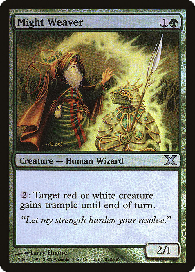 Might Weaver (Premium Foil) [Tenth Edition] 