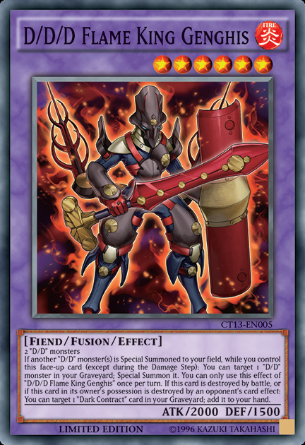 D/D/D Flame King Genghis [CT13-EN005] Super Rare 