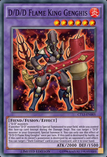 D/D/D Flame King Genghis [CT13-EN005] Super Rare 