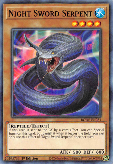 Night Sword Serpent [BODE-EN081] Common 