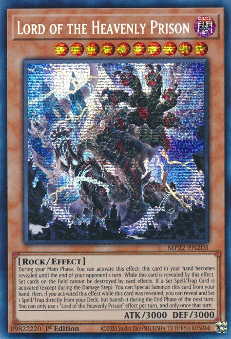 Lord of the Heavenly Prison [MP22-EN205] Prismatic Secret Rare 