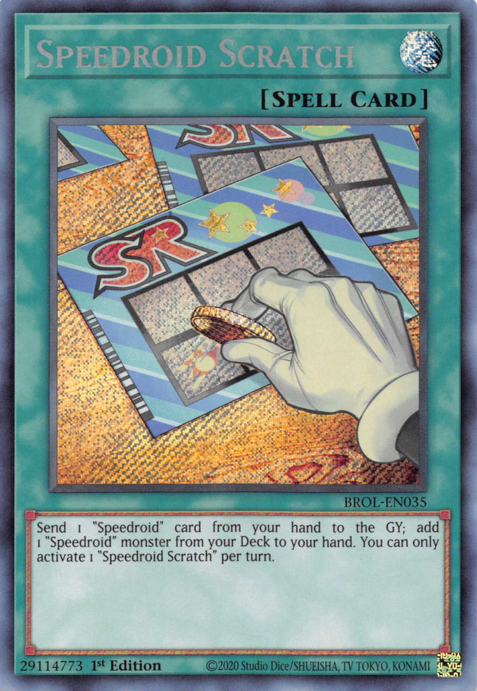 Speedroid Scratch [BROL-EN035] Secret Rare 