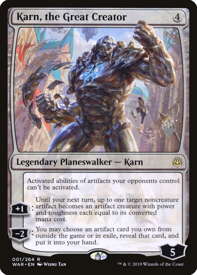 Karn, the Great Creator (Promo Pack) [War of the Spark Promos] 