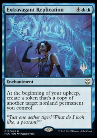 Extravagant Replication (Promo Pack) [Streets of New Capenna Commander Promos] 