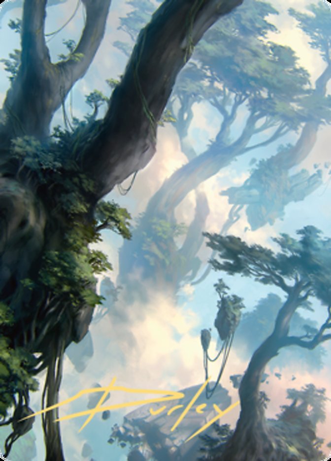 Forest 1 Art Card (Gold-Stamped Signature) [Zendikar Rising Art Series] 