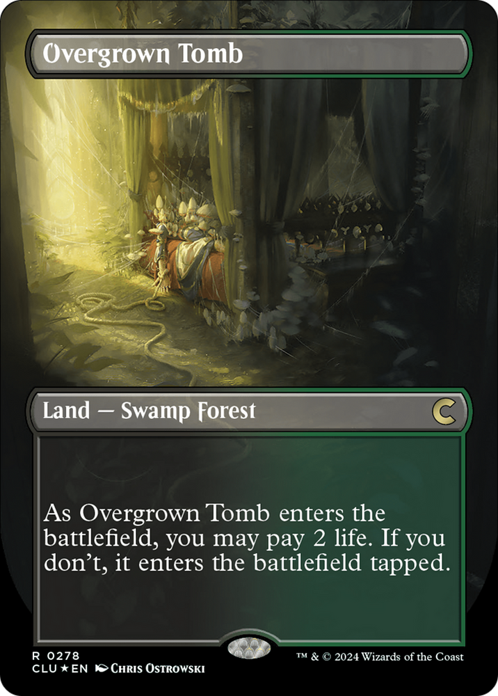 Overgrown Tomb (Borderless) [Ravnica: Clue Edition] 