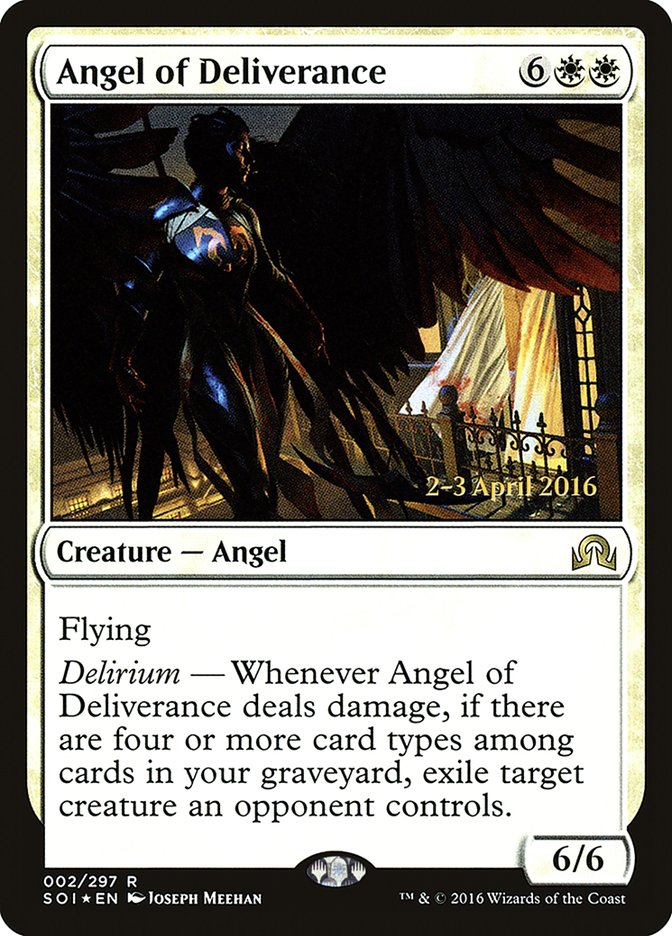 Angel of Deliverance [Shadows over Innistrad Prerelease Promos] 