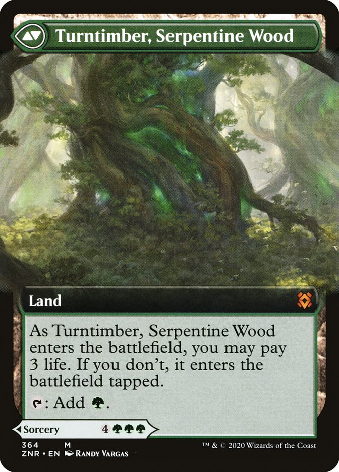 Turntimber Symbiosis // Turntimber, Serpentine Wood (Extended Art) [Zendikar Rising] 