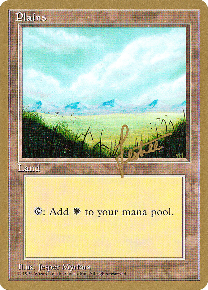 Plains (bl366) (Bertrand Lestree) [Pro Tour Collector Set] 