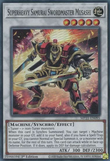 Superheavy Samurai Swordmaster Musashi [MP21-EN095] Super Rare 