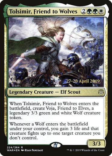 Tolsimir, Friend to Wolves [War of the Spark Prerelease Promos] 