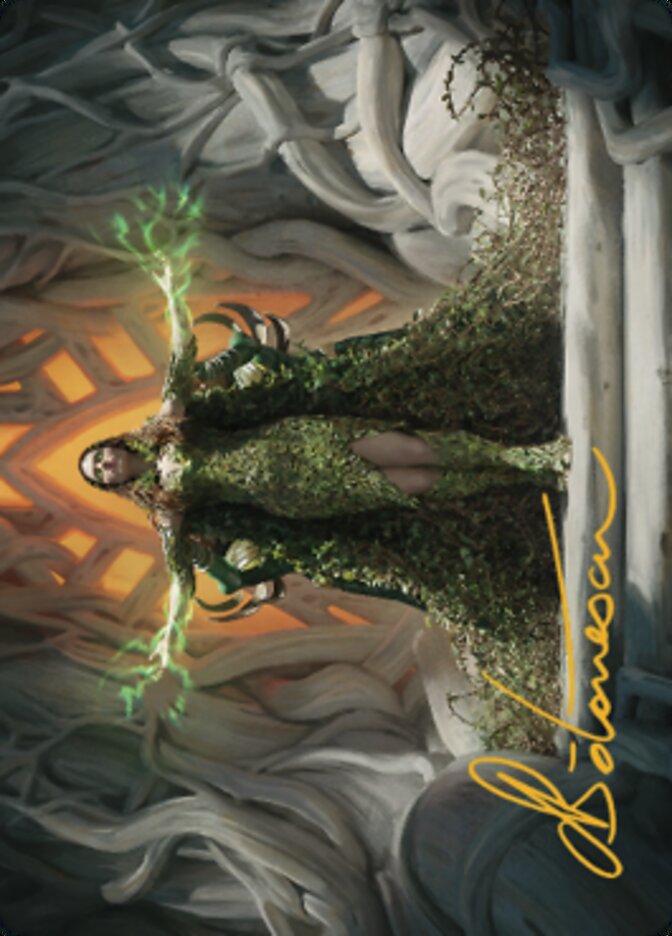 Titania, Voice of Gaea Art Card (Gold-Stamped Signature) [The Brothers' War Art Series] 