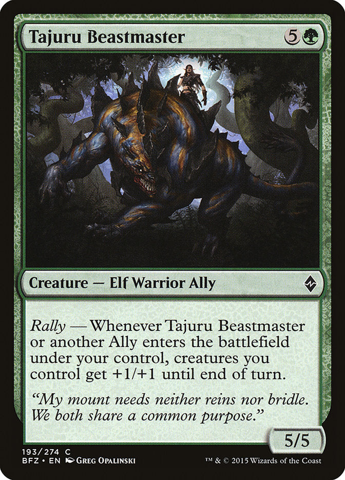 Tajuru Beastmaster [Battle for Zendikar] 