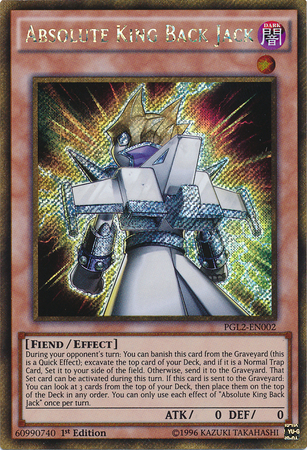 Absolute King Back Jack [PGL2-EN002] Gold Secret Rare 