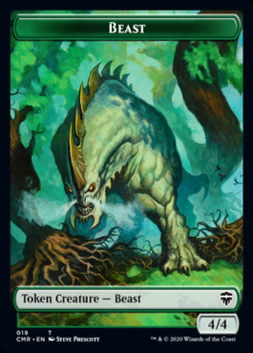 Beast (19) // Elephant Double-Sided Token [Commander Legends Tokens] 