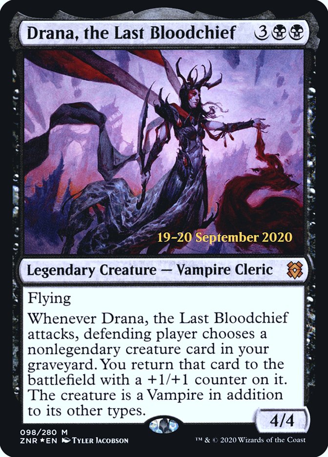 Drana, the Last Bloodchief [Zendikar Rising Prerelease Promos] 