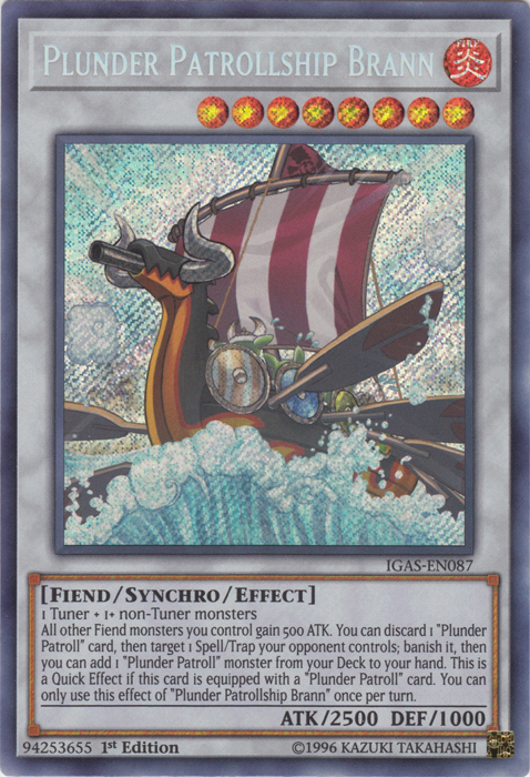 Plunder Patrollship Brann [IGAS-EN087] Secret Rare 