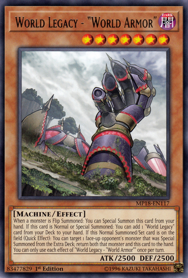 World Legacy - "World Armor" [MP18-EN117] Rare 