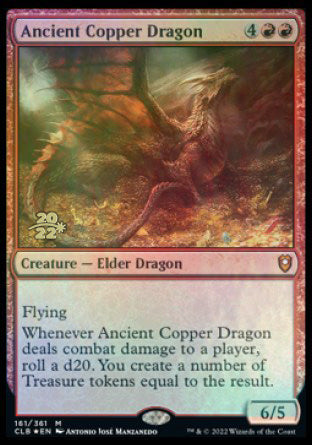 Ancient Copper Dragon [Commander Legends: Battle for Baldur's Gate Prerelease Promos] 