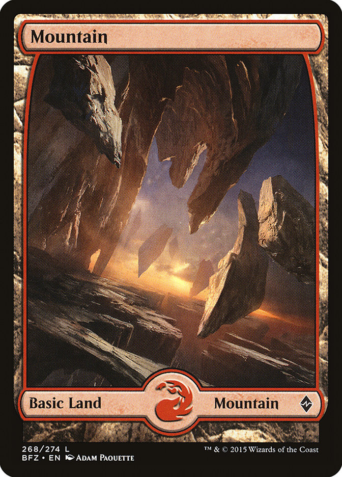 Mountain (268) (Full Art) [Battle for Zendikar] 