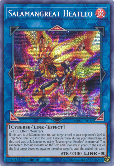 Salamangreat Heatleo [MP19-EN186] Prismatic Secret Rare 