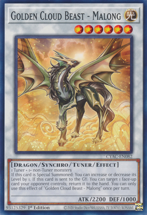Golden Cloud Beast - Malong [CYAC-EN082] Common 
