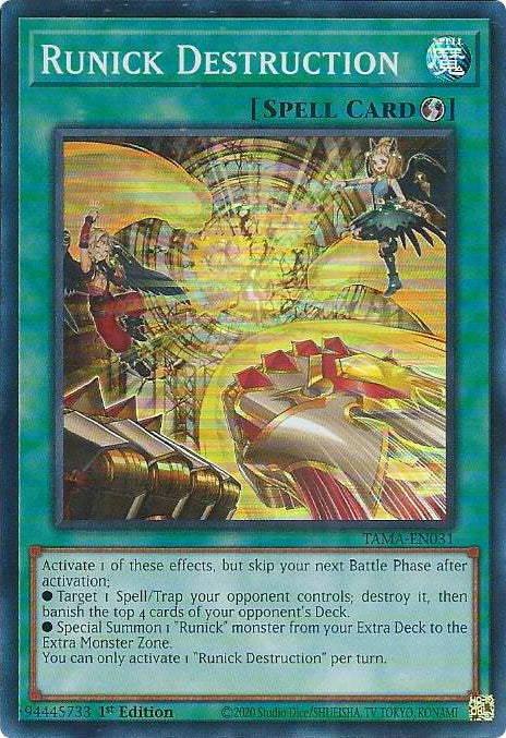 Runick Destruction [TAMA-EN031] Super Rare 