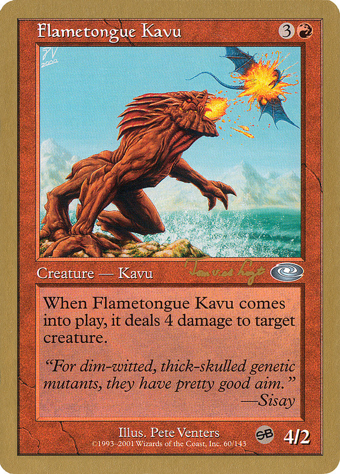 Flametongue Kavu (Tom van de Logt) (SB) [World Championship Decks 2001] 