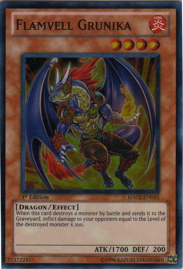 Flamvell Grunika [HA02-EN015] Super Rare 