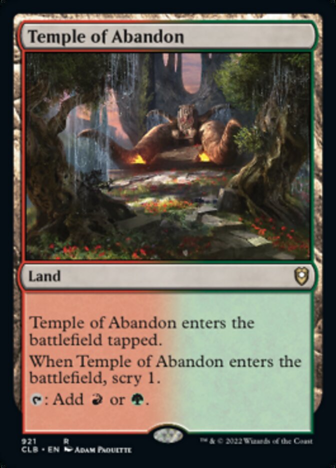 Temple of Abandon [Commander Legends: Battle for Baldur's Gate] 