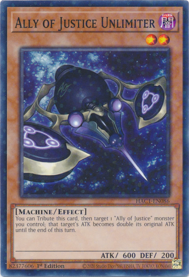 Ally of Justice Unlimiter (Duel Terminal) [HAC1-EN086] Common 