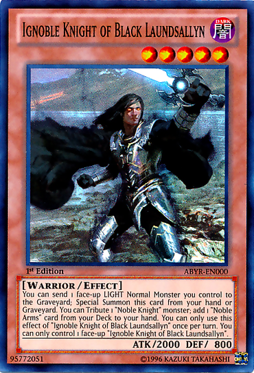 Ignoble Knight of Black Laundsallyn [ABYR-EN000] Super Rare 