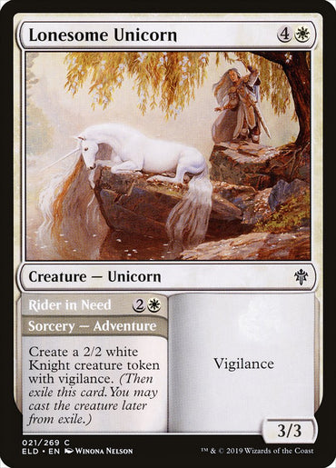 Lonesome Unicorn // Rider in Need [Throne of Eldraine] 